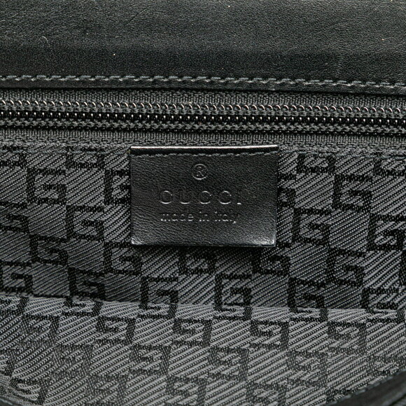 GUCCI Black Leather Shoulder Bag - Picture 11 of 13